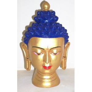 Ceramic Nepalese Buddha Head - Fair Trade Hand Painted 