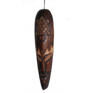 Fair Trade Handcarved 50cm Indigenous Borneo Tribal 'Long' Mask 