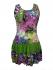  Short Cotton Multicoloured Flower Print Sundress / Short Shift Dress - Fair Trade